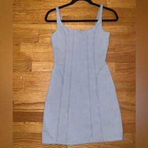 Fab'rik Pale Blue Denim Mini Dress NWOT NEVER WORN Size Small